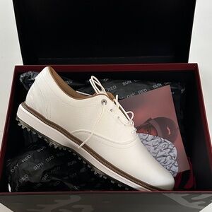 Sun Day Red Pioneer Cypress Men’s Golf Shoes New in Box 11.5 White Silver